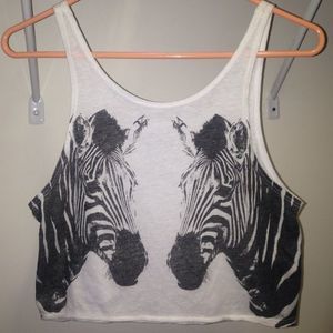 zebra crop top